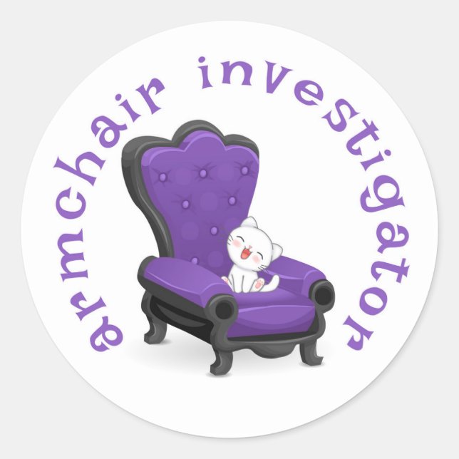 Armchair Investigator Stickers (Front)