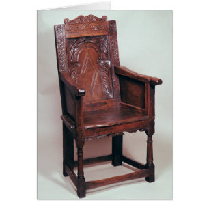 Armchair with arcaded back and boxed sides