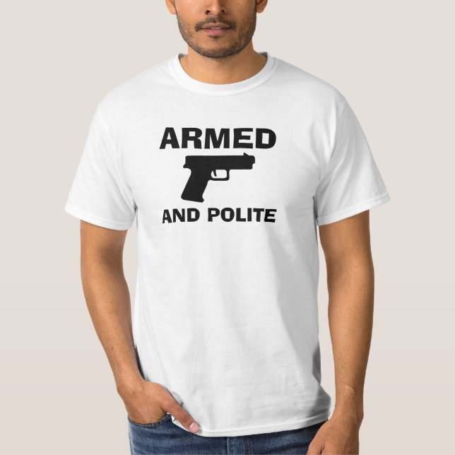 ARMED AND POLITE Men's Basic T-Shirt (Front)