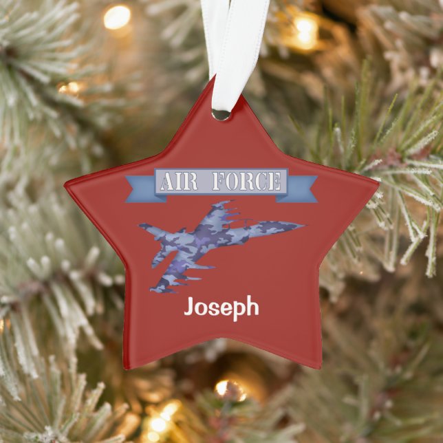 Armed Forces Air Force Jet Personalised Ornament (Tree)