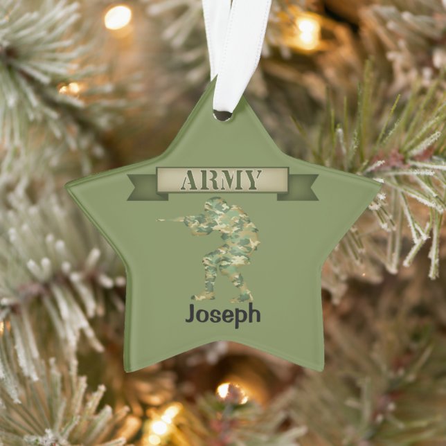 Armed Forces Army Soldier Personalised Ornament (Tree)