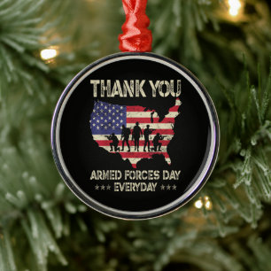 Armed Forces Day Metal Tree Decoration