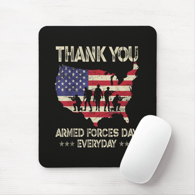 Armed Forces Day Mouse Mat (With Mouse)