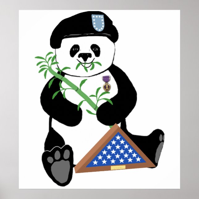 Armed Forces Day Panda Poster (Front)
