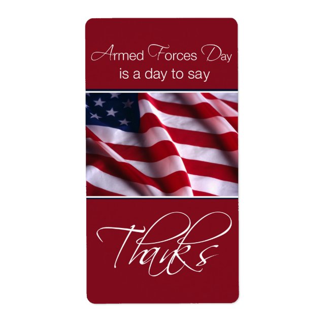 Armed Forces Day Thank You Patriotic America Flag (Front)