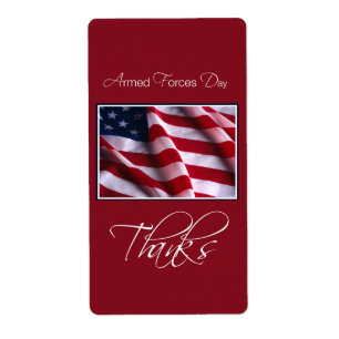 Armed Forces Honor Invitation, Flag, Red