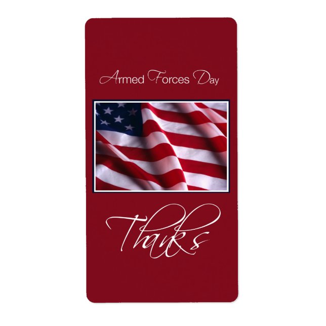 Armed Forces Honor Invitation, Flag, Red (Front)