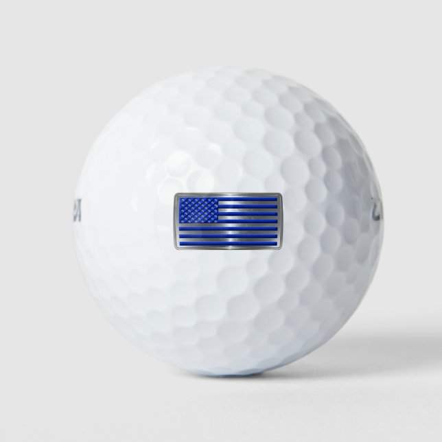 Armed Forces & Law Enforcement USA Flag Tribute Golf Balls (Front)