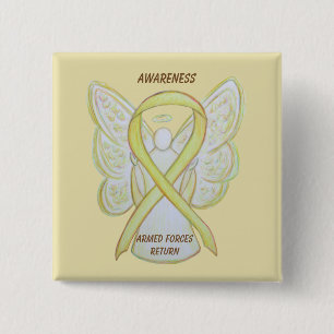 Armed Forces Return Awareness Ribbon Angel Pin