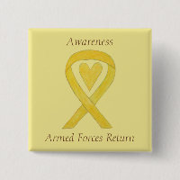 Armed Forces Return Awareness Ribbon Custom Pin