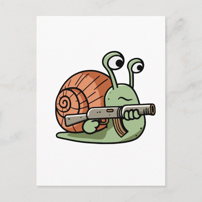 Armed Snail Postcard (Front)