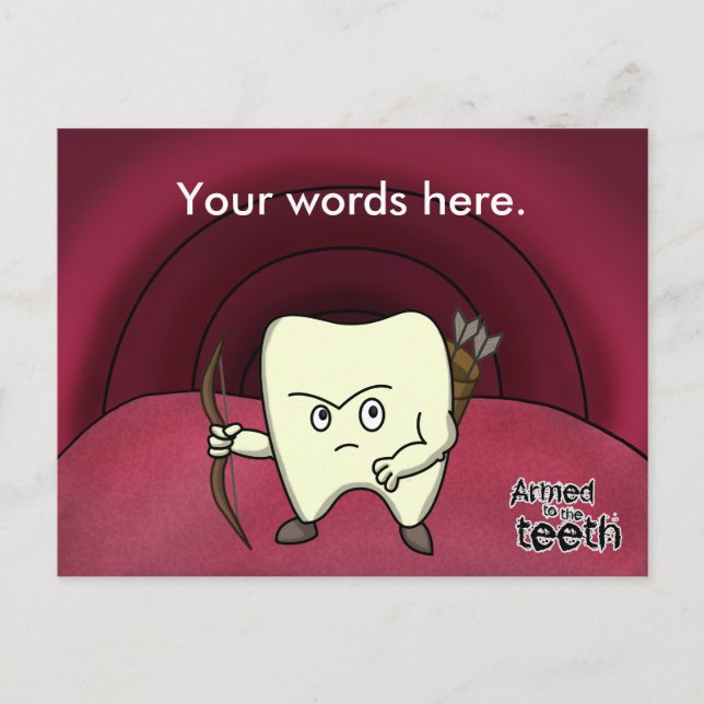 Armed to the teeth postcard (Front)