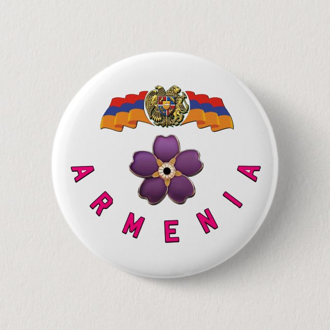 Armenia 6 Cm Round Badge (Front)