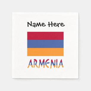 Armenia and Armenian Flag Personalised Napkin