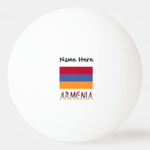 Armenia and Armenian Flag Personalised Ping Pong Ball