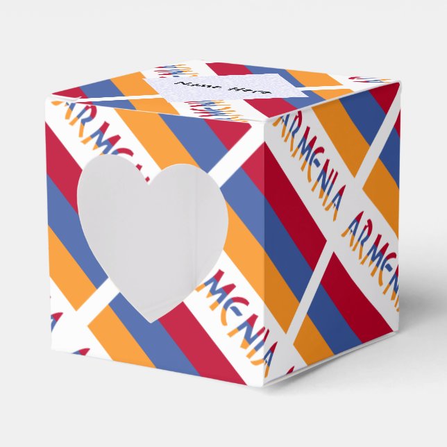 Armenia and Armenian Flag Tiled Personalised  Favour Box (Front Side)