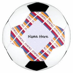 Armenia and Armenian Flag Tiled Personalised Football