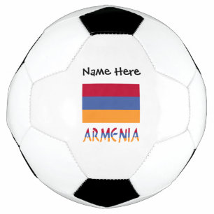 Armenia and Armenian Flag with Your Name Soccer Ba Football