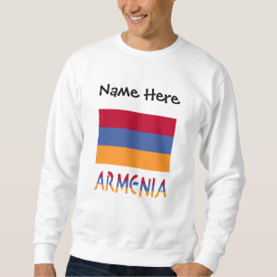 Armenia Armenian Flag Black Personalisation  Sweatshirt