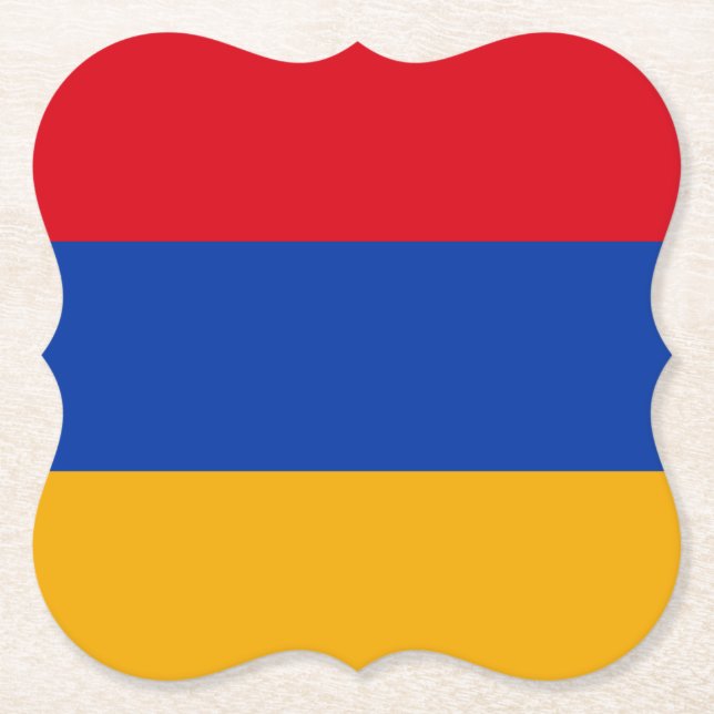 Armenia (Armenian) Flag Paper Coaster (Front)