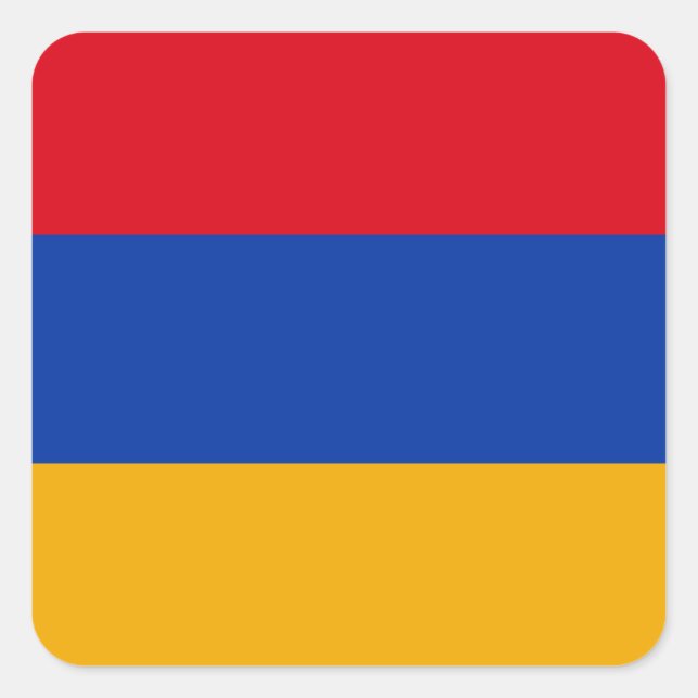 Armenia (Armenian) Flag Square Sticker (Front)