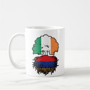 Armenia Armenian Irish Ireland Tree Roots Flag Coffee Mug
