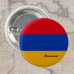 Armenia button, patriotic Armenian Flag fashion 3 Cm Round Badge<br><div class="desc">Buttons: Armenia & Armenian Flag - love my country,  travel,  holiday,  national patriots / sports fans</div>