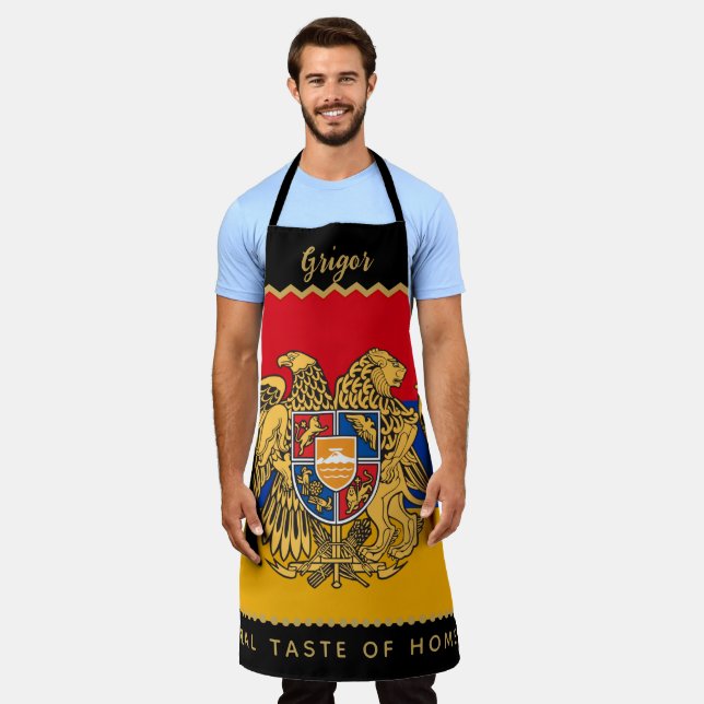 Armenia Chefs Apron, Kitchen, Armenian Flag Apron (Worn)