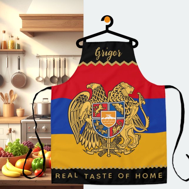 Armenia Chefs Apron, Kitchen, Armenian Flag Apron (Armenia Flag Apron, Patriotic Kitchen)