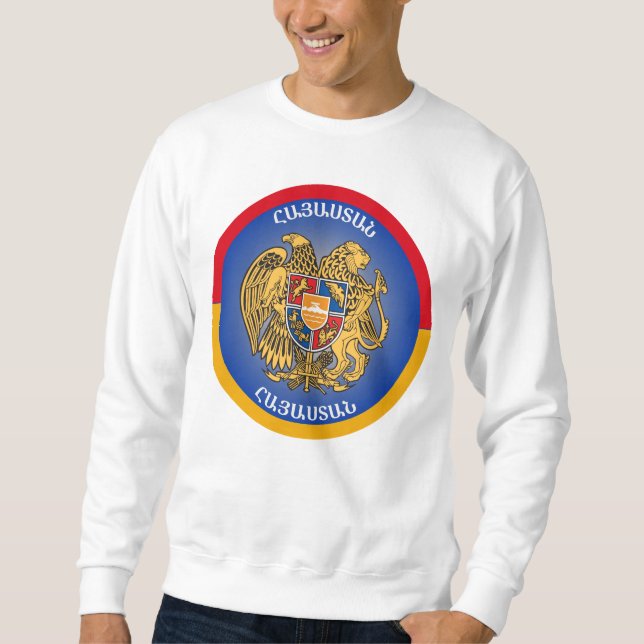 Armenia Coat of Arms Circle Shape  Sweatshirt (Front)