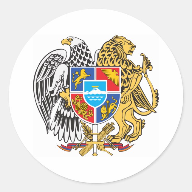 Armenia Coat Of Arms Classic Round Sticker (Front)