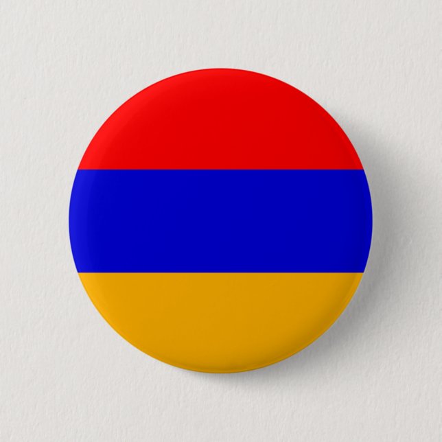 Armenia Flag; Armenian 6 Cm Round Badge (Front)