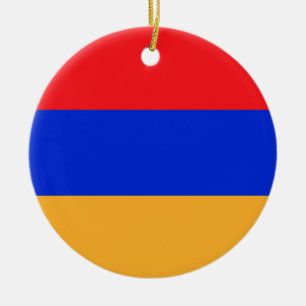 Armenia flag ceramic tree decoration