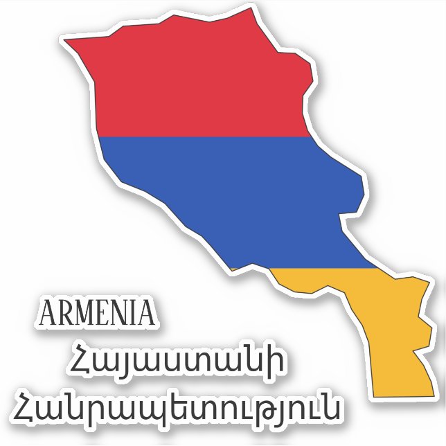 Armenia Flag Charming Patriotic Map (Front)