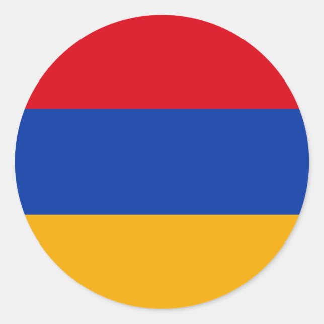 Armenia Flag Classic Round Sticker (Front)