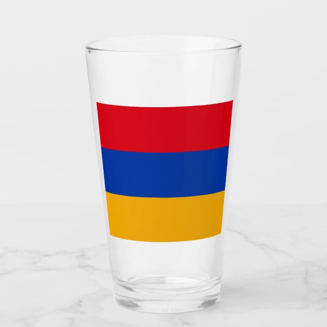Armenia Flag Glass (Front)