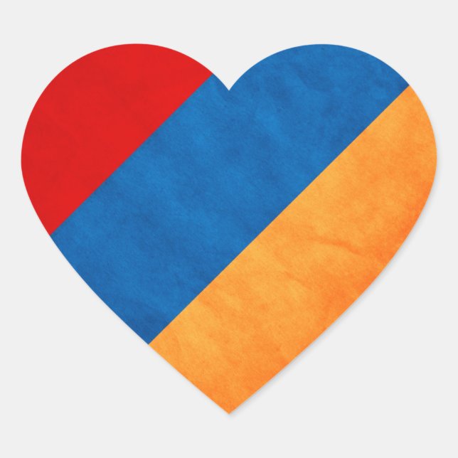 Armenia Flag Heart Sticker (Front)