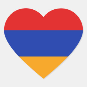 Armenia Flag Heart Sticker