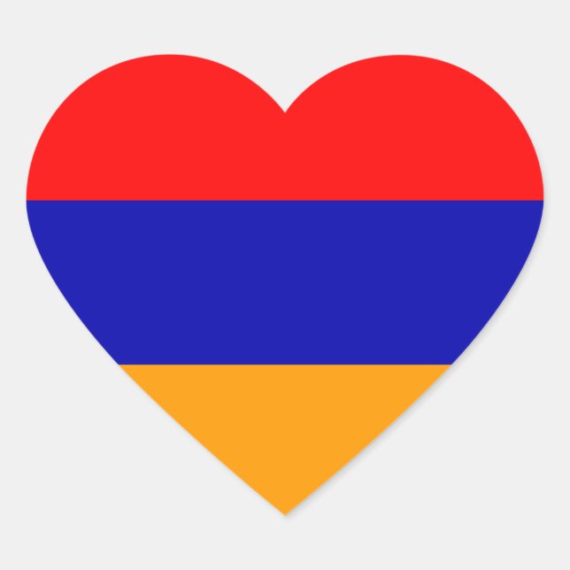 Armenia Flag Heart Sticker (Front)