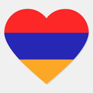 Armenia Flag Heart Sticker
