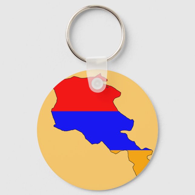 Armenia flag map key ring (Front)