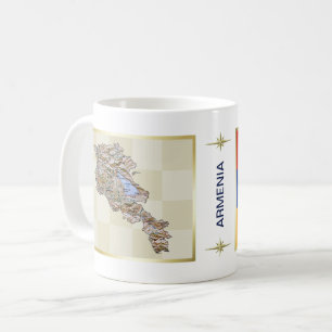 Armenia Flag + Map Mug