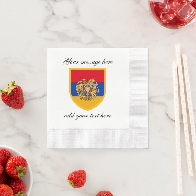 Armenia Flag Napkin (Insitu)