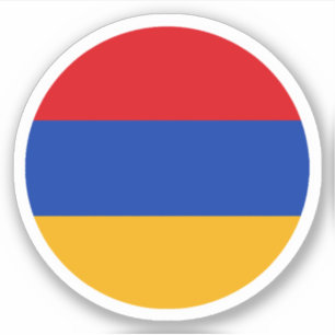 Armenia Flag Round Sticker