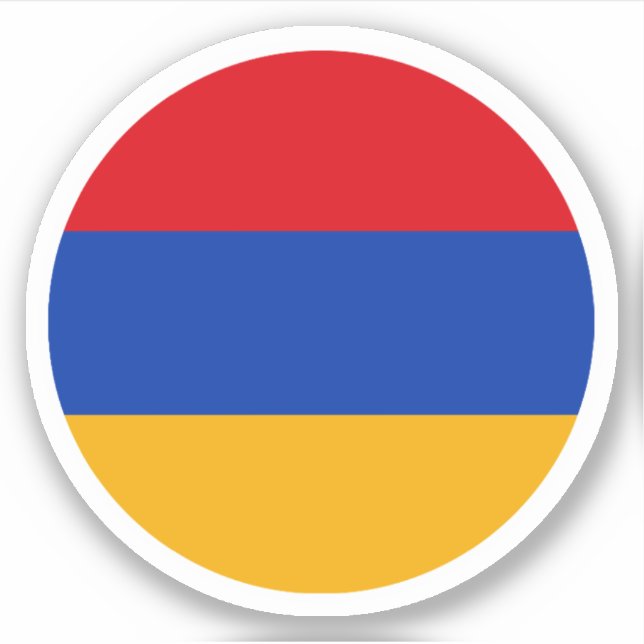 Armenia Flag Round Sticker (Front)