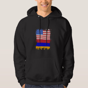 Armenia Flag USA America Armenian Pride Armenian R Hoodie