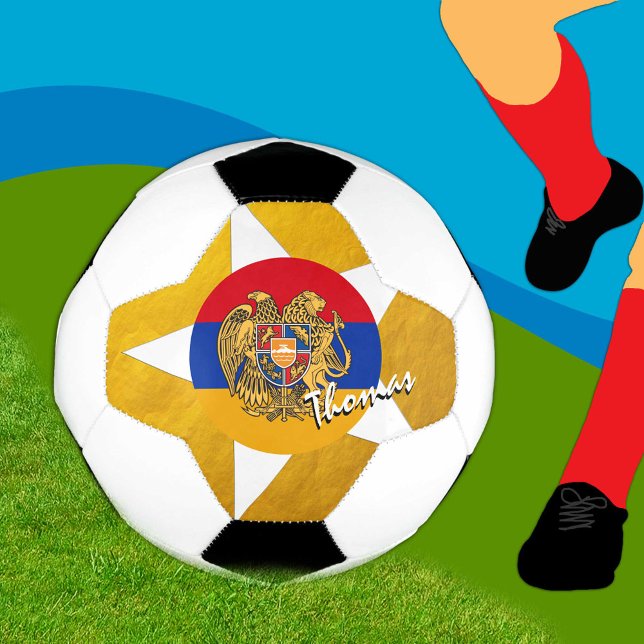 Armenia Football & Gold Armenian Flag (Creator Uploaded)
