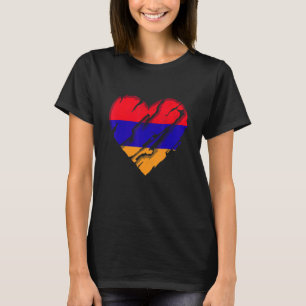 Armenia Heart Armenian Flag Armenian Pride T-Shirt