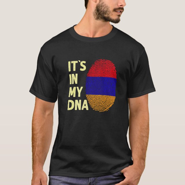 Armenia In My Dna Armenian Flag Team Armenia T-Shirt (Front)