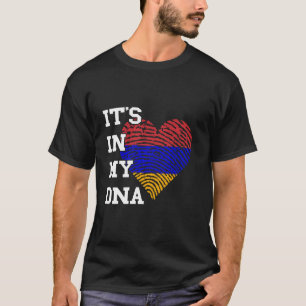 Armenia It's In My DNA Heart Armenian Flag Armenia T-Shirt